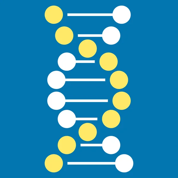Плоский значок ДНК — стокове фото