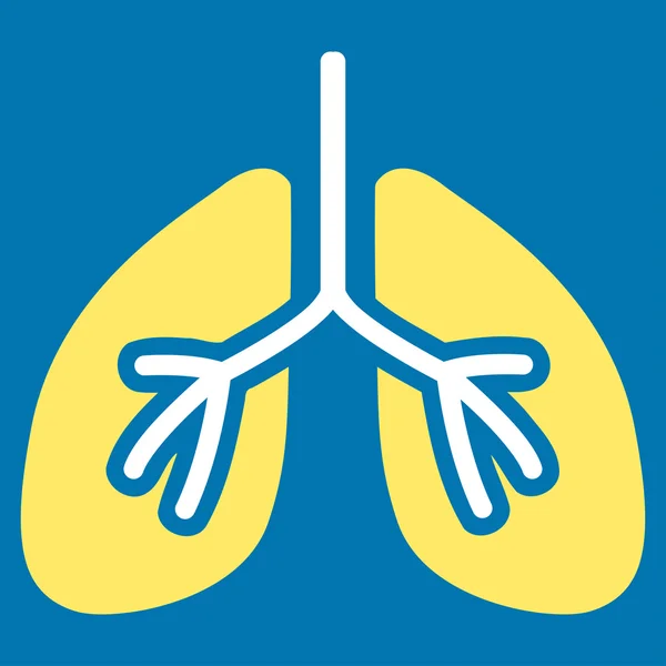 Pulmones Apartamento Icono — Foto de Stock