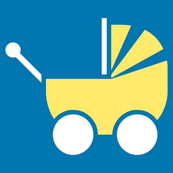 Çocuk arabası düz simgesi — Stok fotoğraf