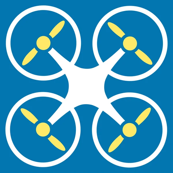 Quadcopter 平面图标 — 图库照片
