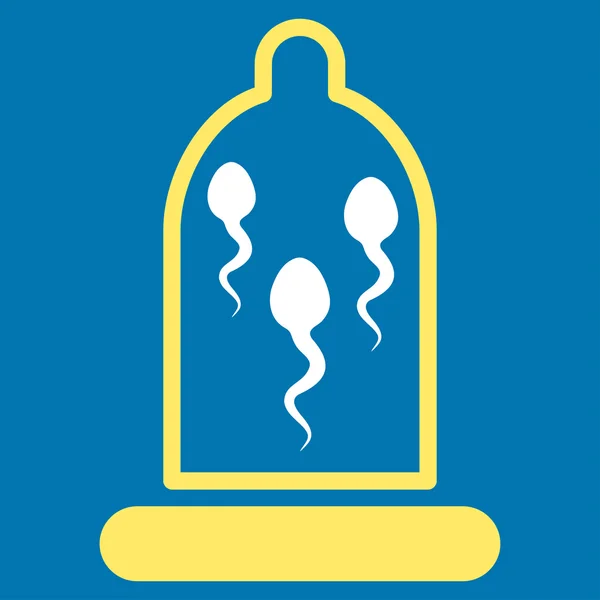 Esperma en el icono del condón — Foto de Stock