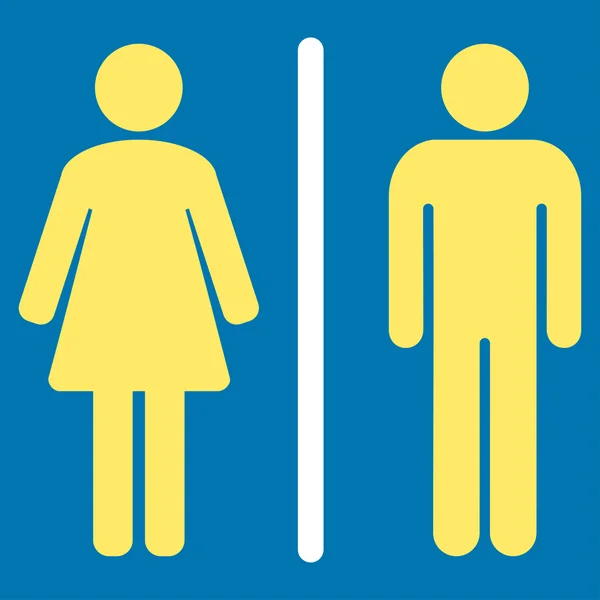 Toiletten platte pictogram — Stockfoto