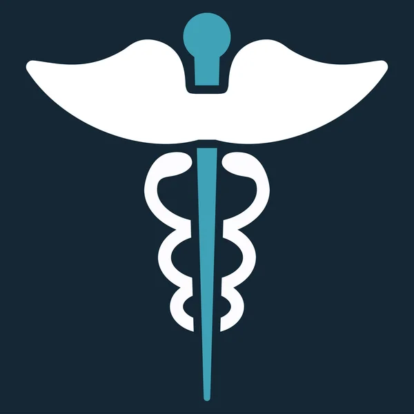 Caduceus Flat Icon — Stock Photo, Image