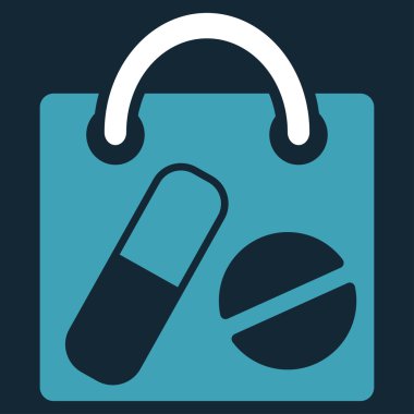 Uyuşturucu alışveriş çantası simgesini