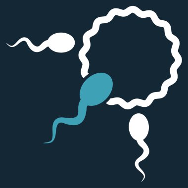 Fertilizasyon düz simgesi