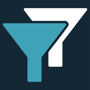 Filtreler düz simgesi