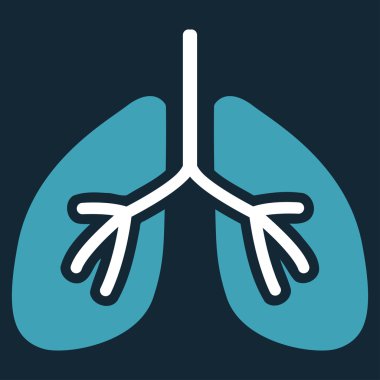 Akciğerler düz simgesi