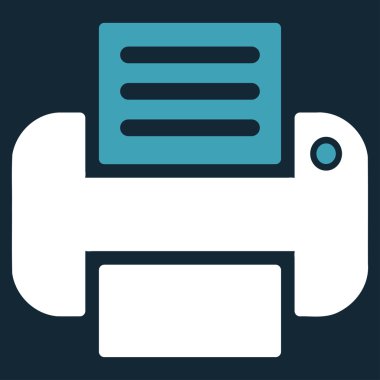 Yazdırma düz simgesi