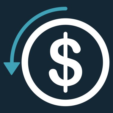 Geri ödeme düz simgesi