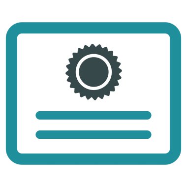 Diploma düz simgesi