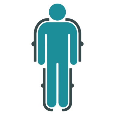 Dış iskelet düz simgesi