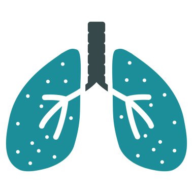 Akciğerler düz simgesi