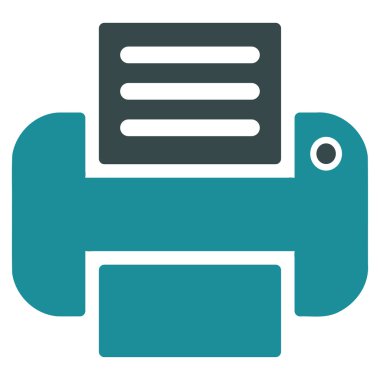 Yazdırma düz simgesi