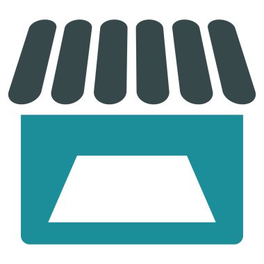 Mağaza düz simgesi