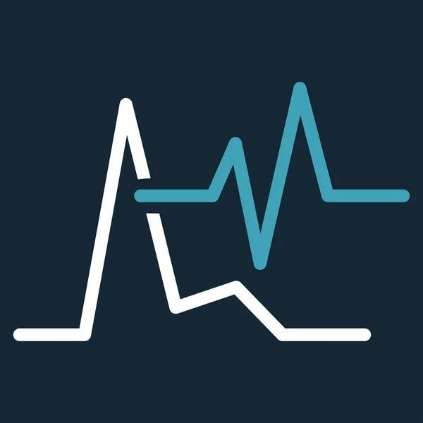 EKG Flat ikonen — Stockfoto