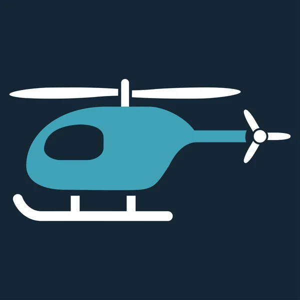 Helikopter platte pictogram — Stockfoto