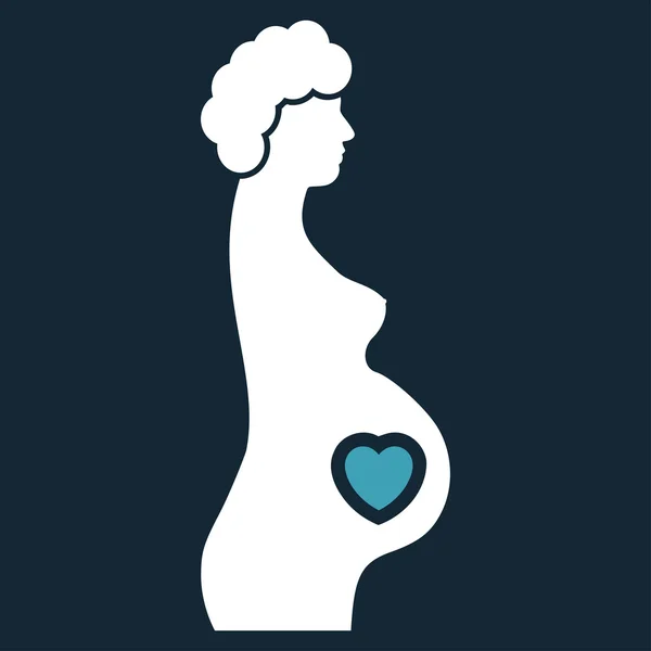 Terhes nő ikon — Stock Fotó