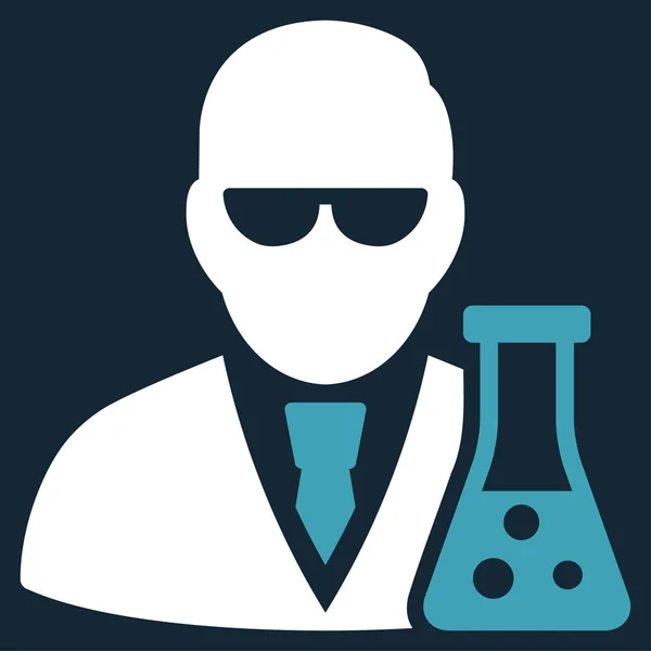 Scientist With Flask Icon — Stock Photo, Image