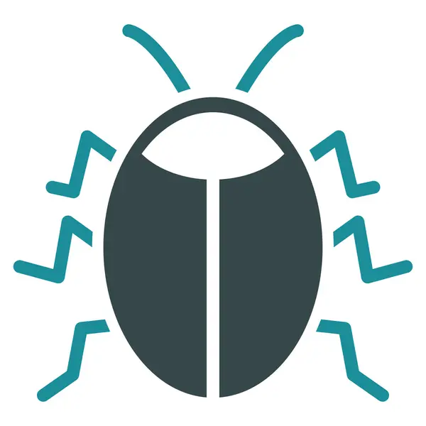 Bug επίπεδη εικονίδιο — Φωτογραφία Αρχείου