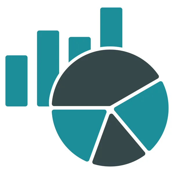 Wykresy płaskie ikona — Zdjęcie stockowe