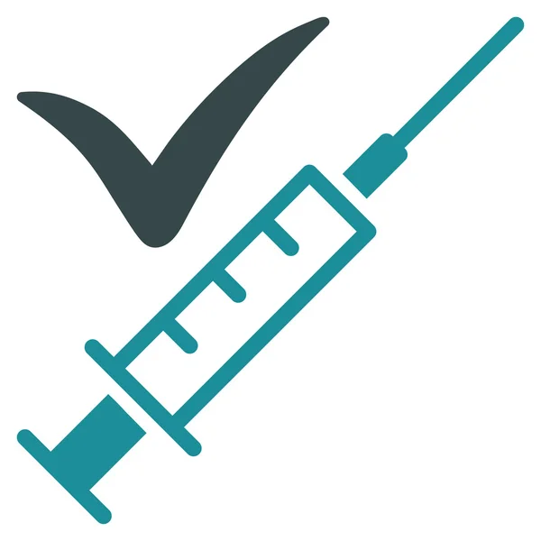 Gedaan vaccinatie pictogram — Stockfoto