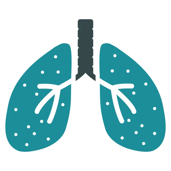 Плоский значок легені — стокове фото