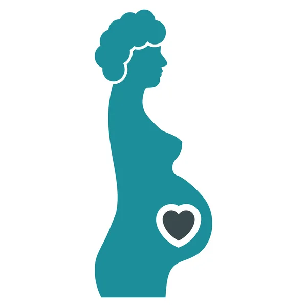 Zwangere vrouwelijke pictogram — Stockfoto