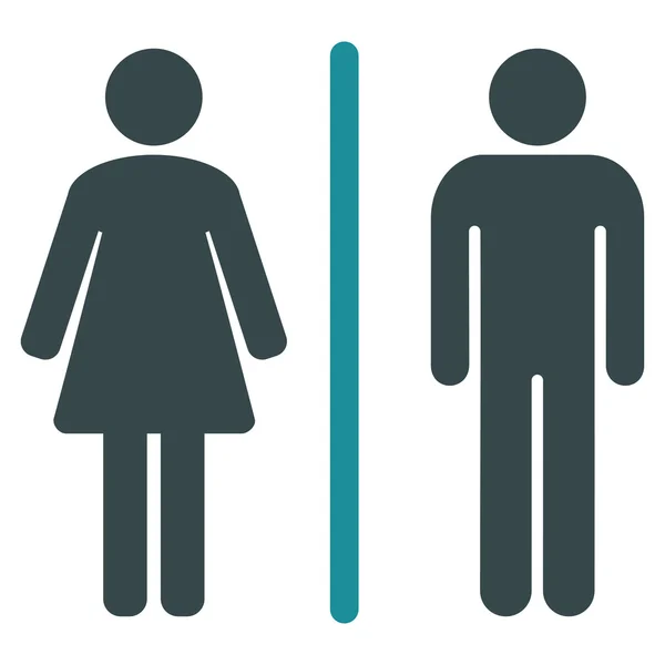 Toilets Flat Icon — Stock Photo, Image