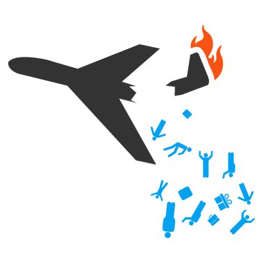 Düşen yolcular uçak simgesi