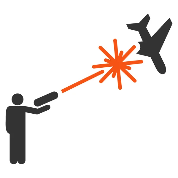 Rebelde ataca ícone avião — Fotografia de Stock