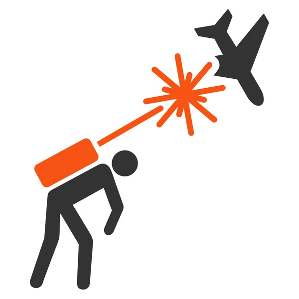 Ataque terrorista ícone da aeronave — Fotografia de Stock