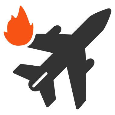 Airliner Fire Icon clipart