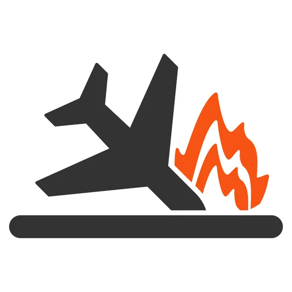 Airplane Crash Icon — Stock Vector