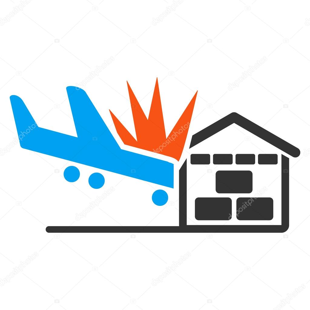 Airplane Hangar Crash Icon