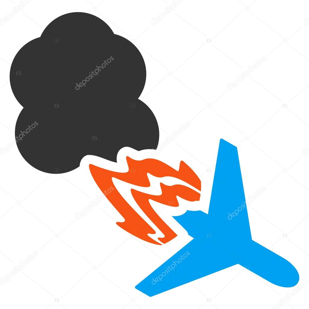 Fired Airplane Icon