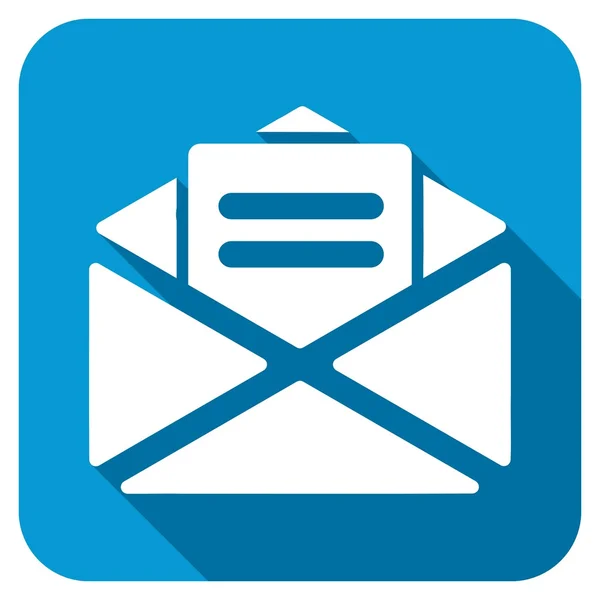 Abrir el correo Longshadow Icon — Foto de Stock