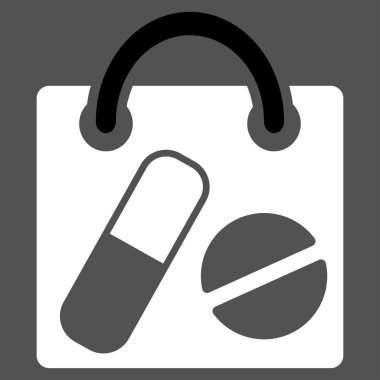 Uyuşturucu alışveriş çantası simgesini