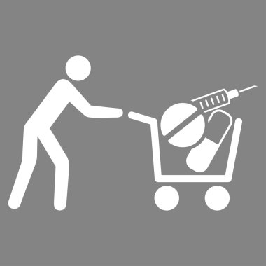 Tıbbi alışveriş simgesi