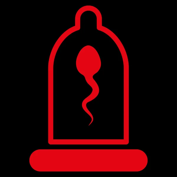 Sperm In Condom Icon — Stock Photo, Image