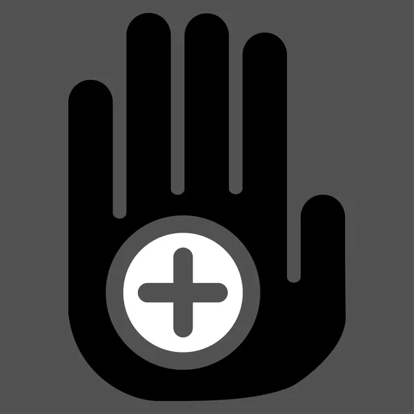 Icône marqueur médical main — Photo