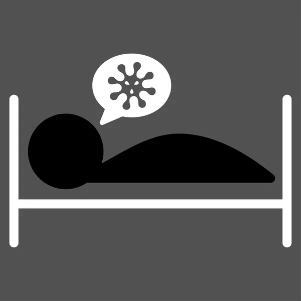 Patientens säng ikonen — Stockfoto