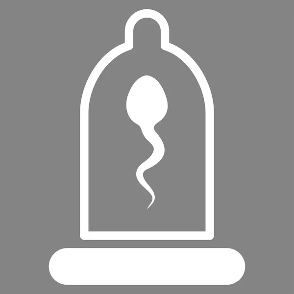 Sperma i kondomen ikonen — Stockfoto