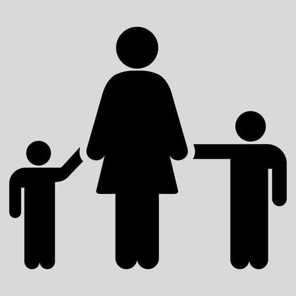 Ícone de mãe e filhos — Fotografia de Stock