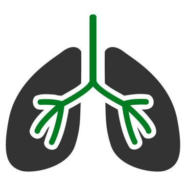 Akciğerler düz simgesi
