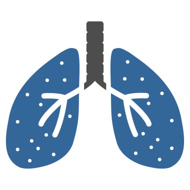 Akciğerler düz simgesi