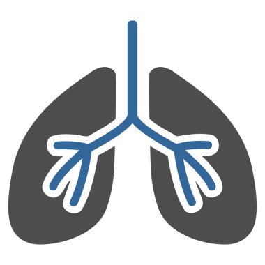 Akciğerler düz simgesi