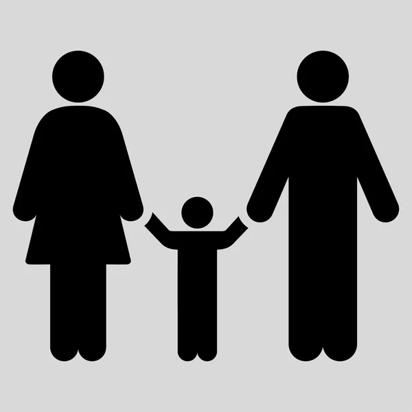 Ouders en kind pictogram — Stockfoto