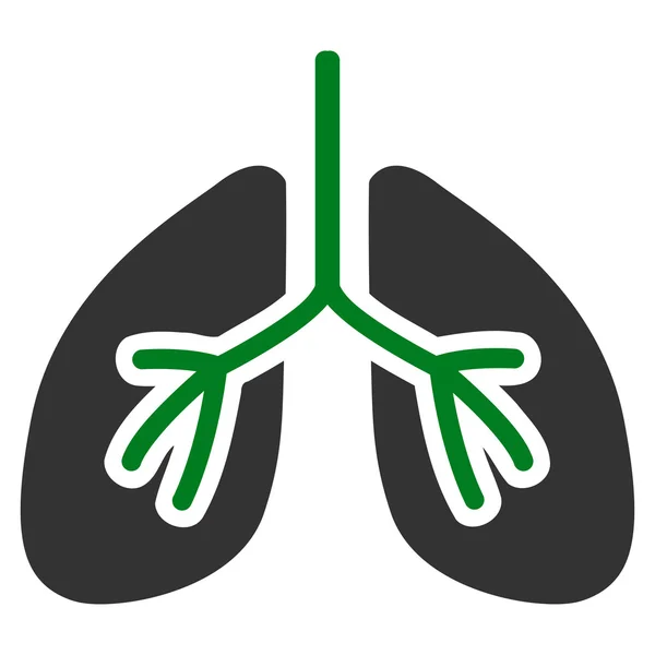 Icona piatta dei polmoni — Foto Stock