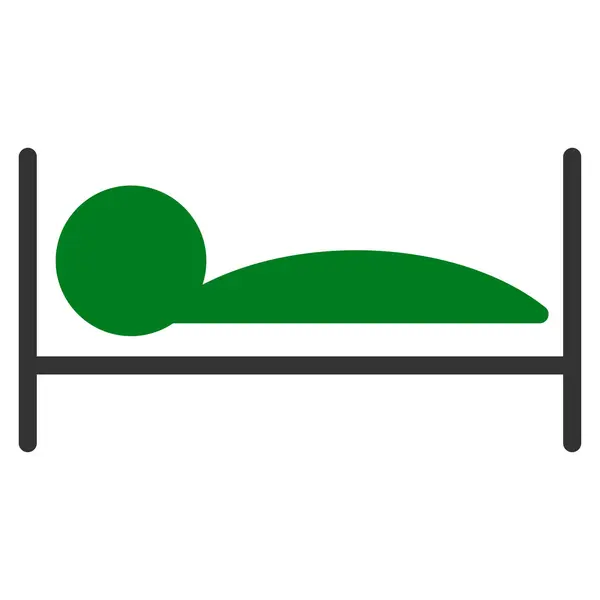 Hasta yatağı simgesi — Stok fotoğraf