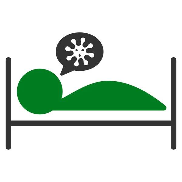 Łóżku pacjenta ikona — Zdjęcie stockowe